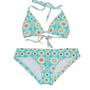 NWT Shan C'est La Bouquet Top & Bikini Bottom 2 Piece Daisy Printed Size 8